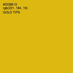 #DDB810 - Gold Tips Color Image